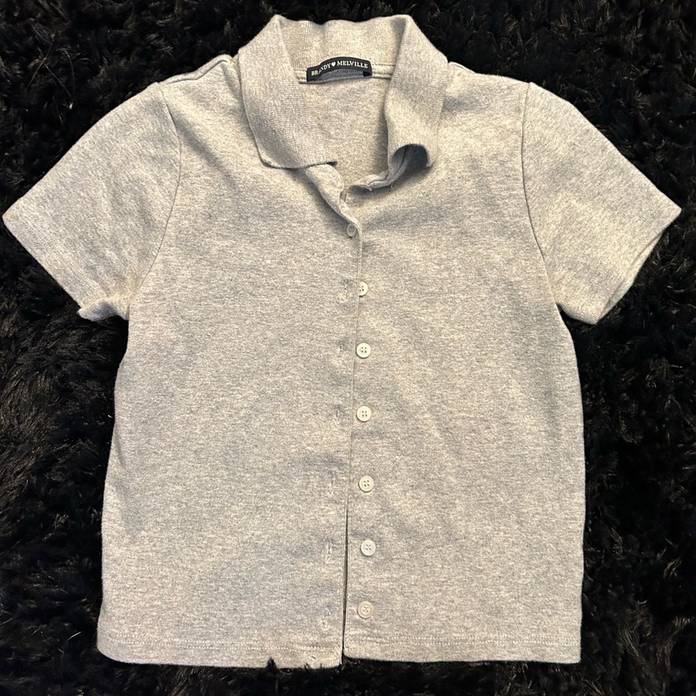 BRANDY MELVILLE button up top in grey